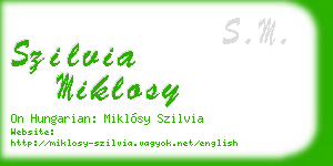szilvia miklosy business card